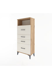 Arges Dolap Tek Raflı 4 Çekmeceli 60x30x134 - S17M037V7A