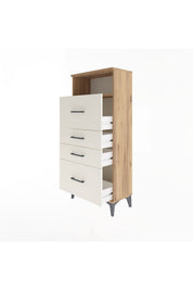 Arges Dolap Tek Raflı 4 Çekmeceli 60x30x134 - S17M037V7A