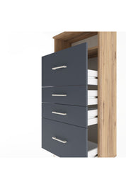 Arges Dolap Tek Raflı 4 Çekmeceli 60x30x134 - S17M037V8A