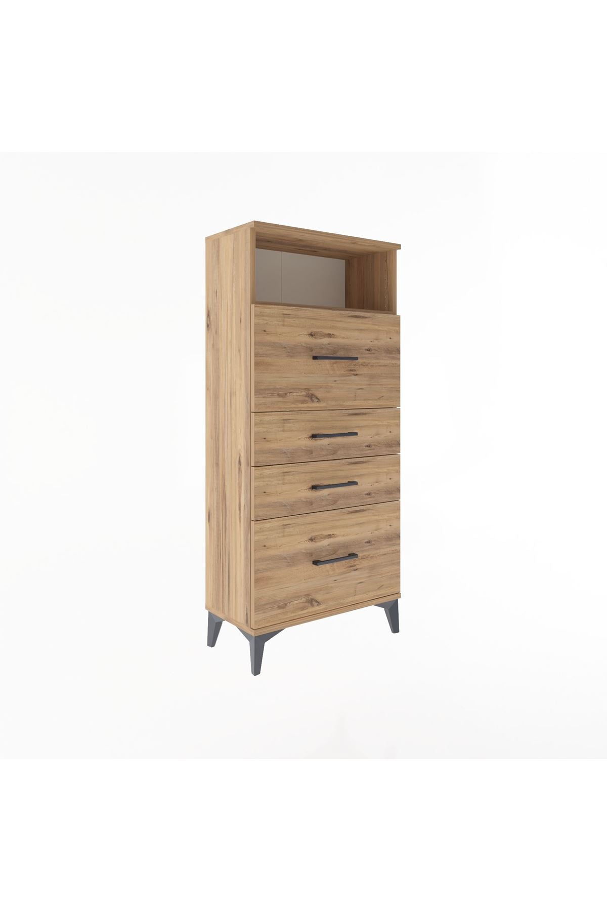 Arges Dolap Tek Raflı 4 Çekmeceli 60x30x134 - S17M037V9A