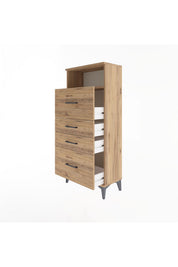 Arges Dolap Tek Raflı 4 Çekmeceli 60x30x134 - S17M037V9A
