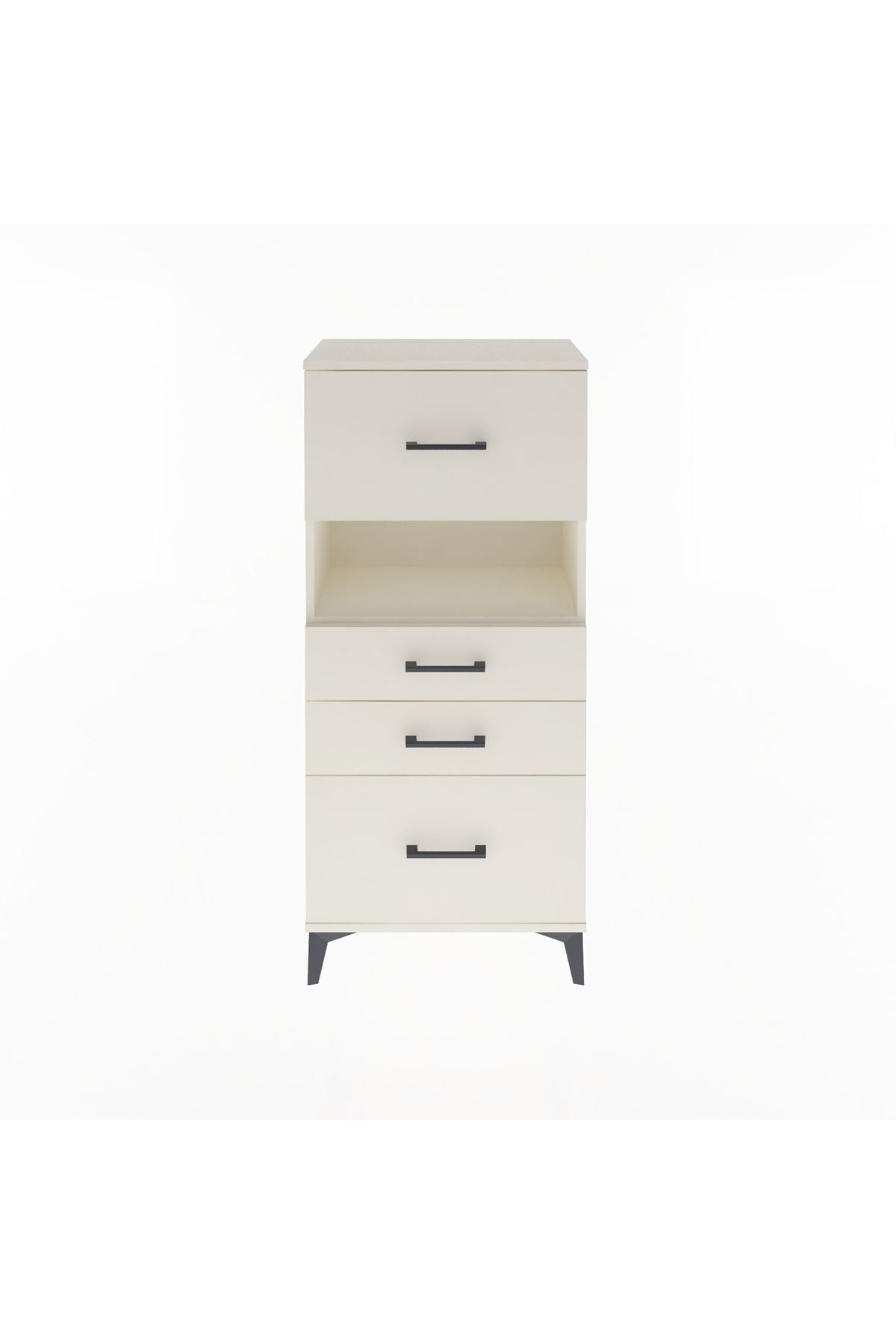 Arges Dolap Tek Raflı 4 Çekmeceli 60x30x134 - S17M038V1A