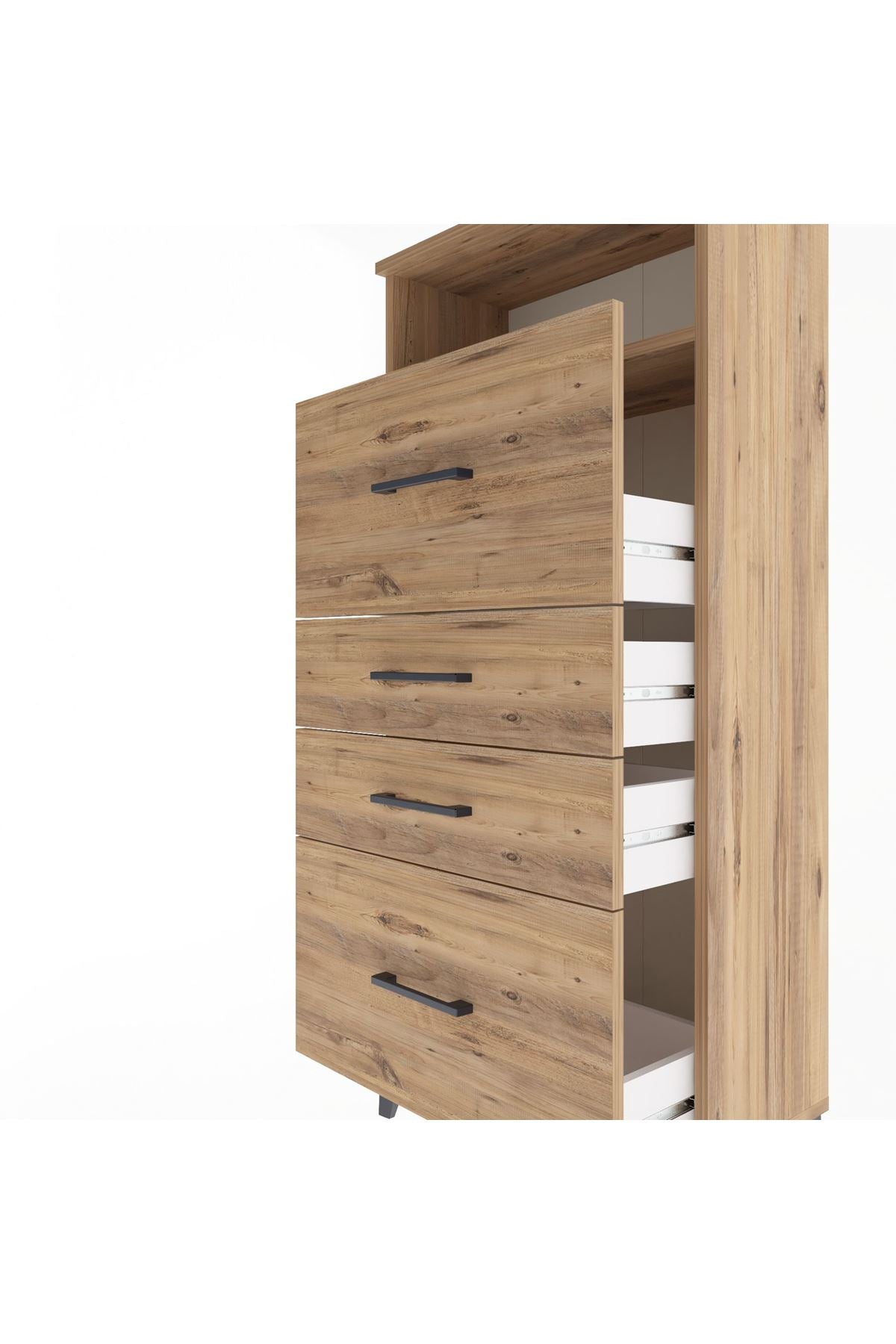 Arges Dolap Tek Raflı 4 Çekmeceli 60x30x134 - S17M037V9A