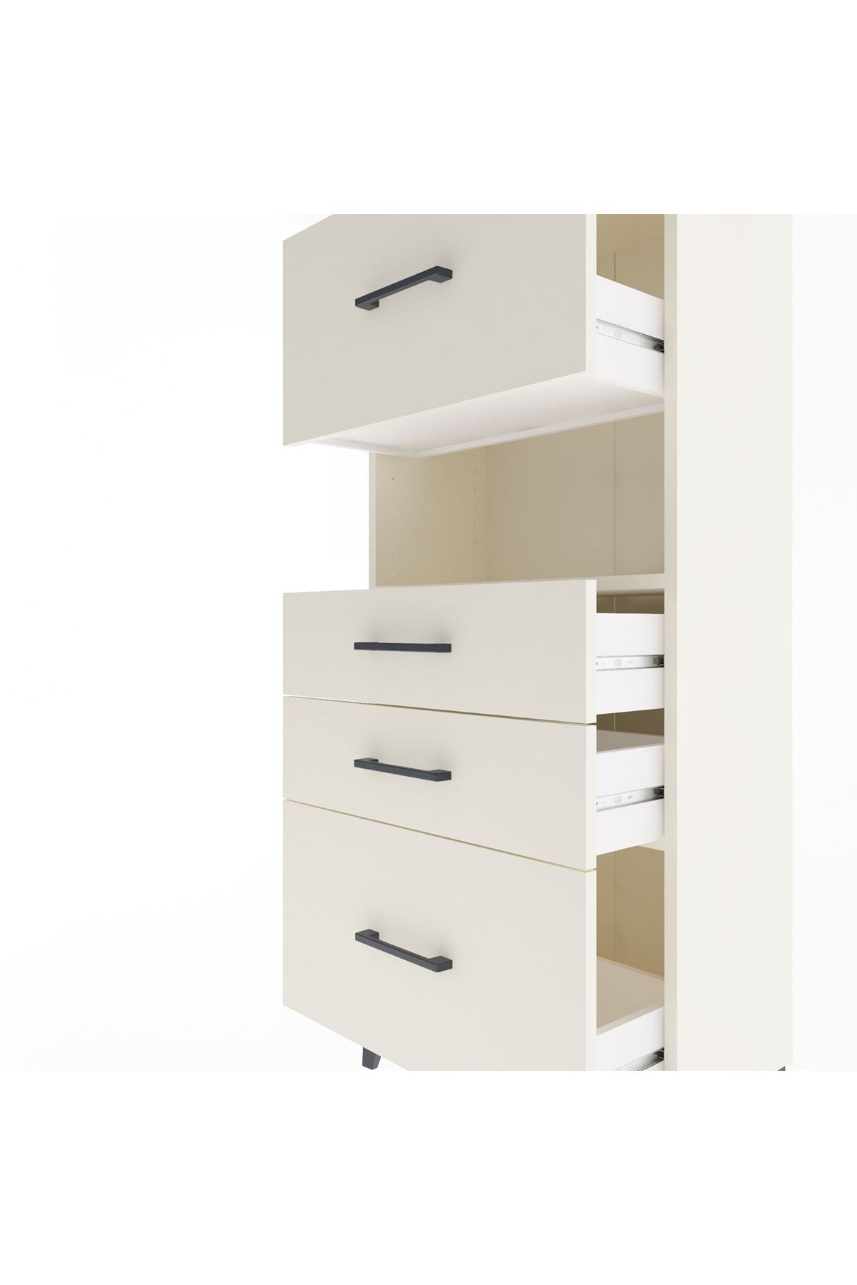 Arges Dolap Tek Raflı 4 Çekmeceli 60x30x134 - S17M038V1A