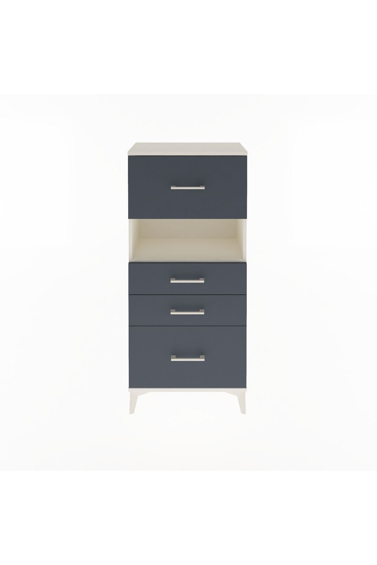 Arges Dolap Tek Raflı 4 Çekmeceli 60x30x134 - S17M038V2A
