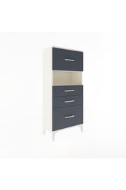 Arges Dolap Tek Raflı 4 Çekmeceli 60x30x134 - S17M038V2A