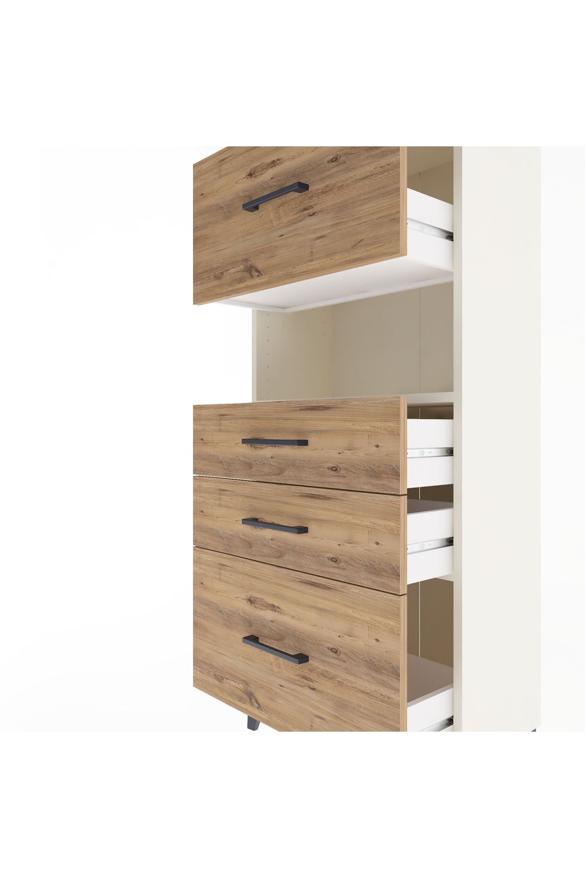 Arges Dolap Tek Raflı 4 Çekmeceli 60x30x134 - S17M038V3A