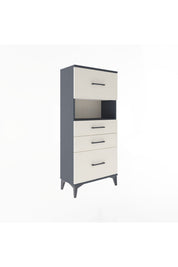 Arges Dolap Tek Raflı 4 Çekmeceli 60x30x134 - S17M038V4A