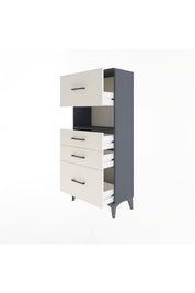 Arges Dolap Tek Raflı 4 Çekmeceli 60x30x134 - S17M038V4A