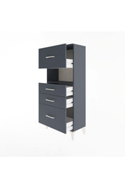 Arges Dolap Tek Raflı 4 Çekmeceli 60x30x134 - S17M038V5A