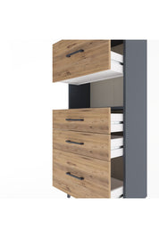 Arges Dolap Tek Raflı 4 Çekmeceli 60x30x134 - S17M038V6A