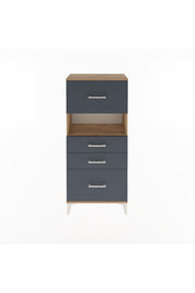 Arges Dolap Tek Raflı 4 Çekmeceli 60x30x134 - S17M038V8A
