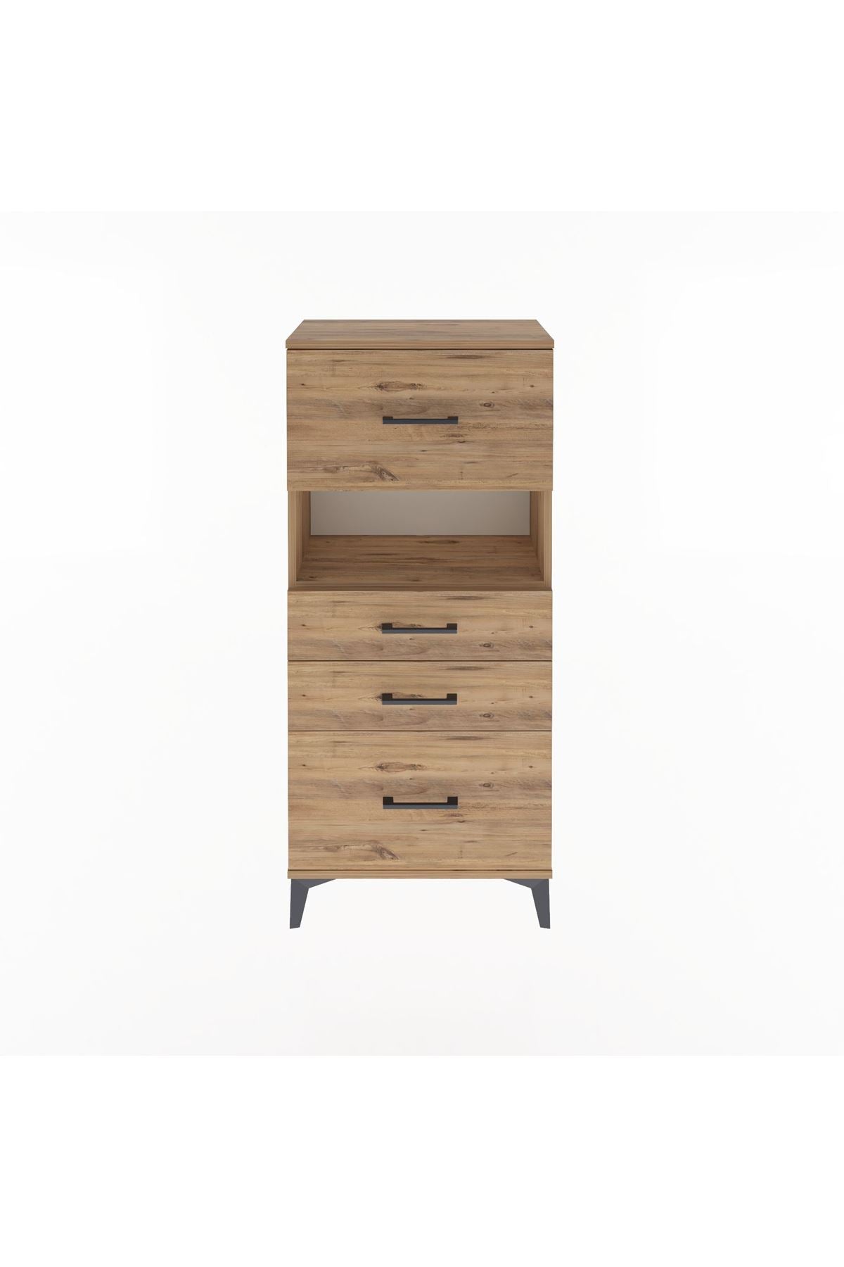 Arges Dolap Tek Raflı 4 Çekmeceli 60x30x134 - S17M038V9A