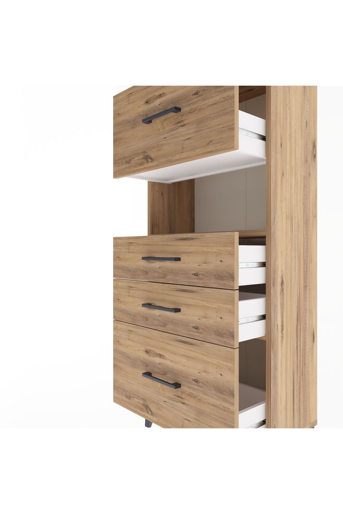 Arges Dolap Tek Raflı 4 Çekmeceli 60x30x134 - S17M038V9A