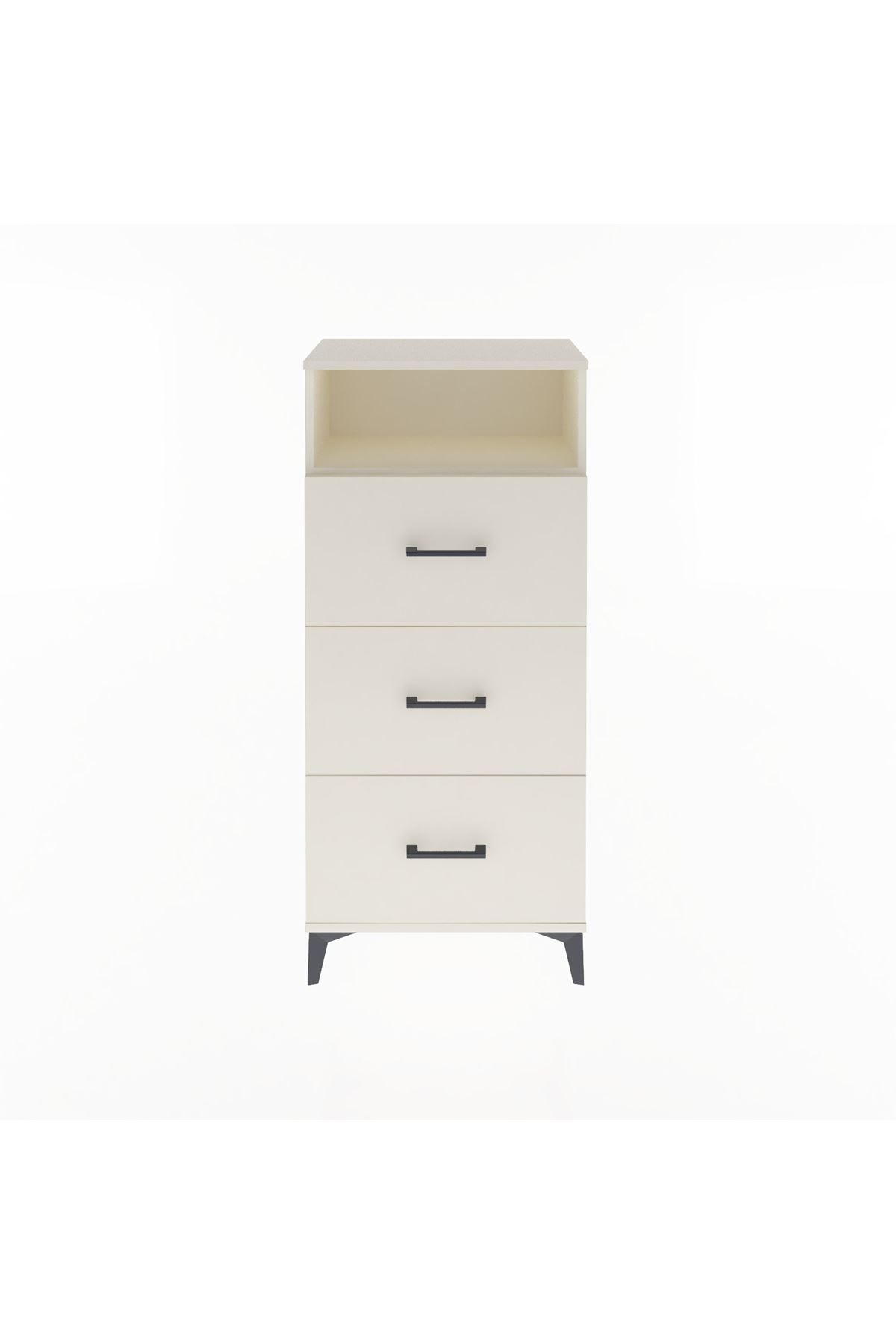 Arges Dolap Tek Raflı 3 Çekmeceli 60x30x134 - S17M039V1A
