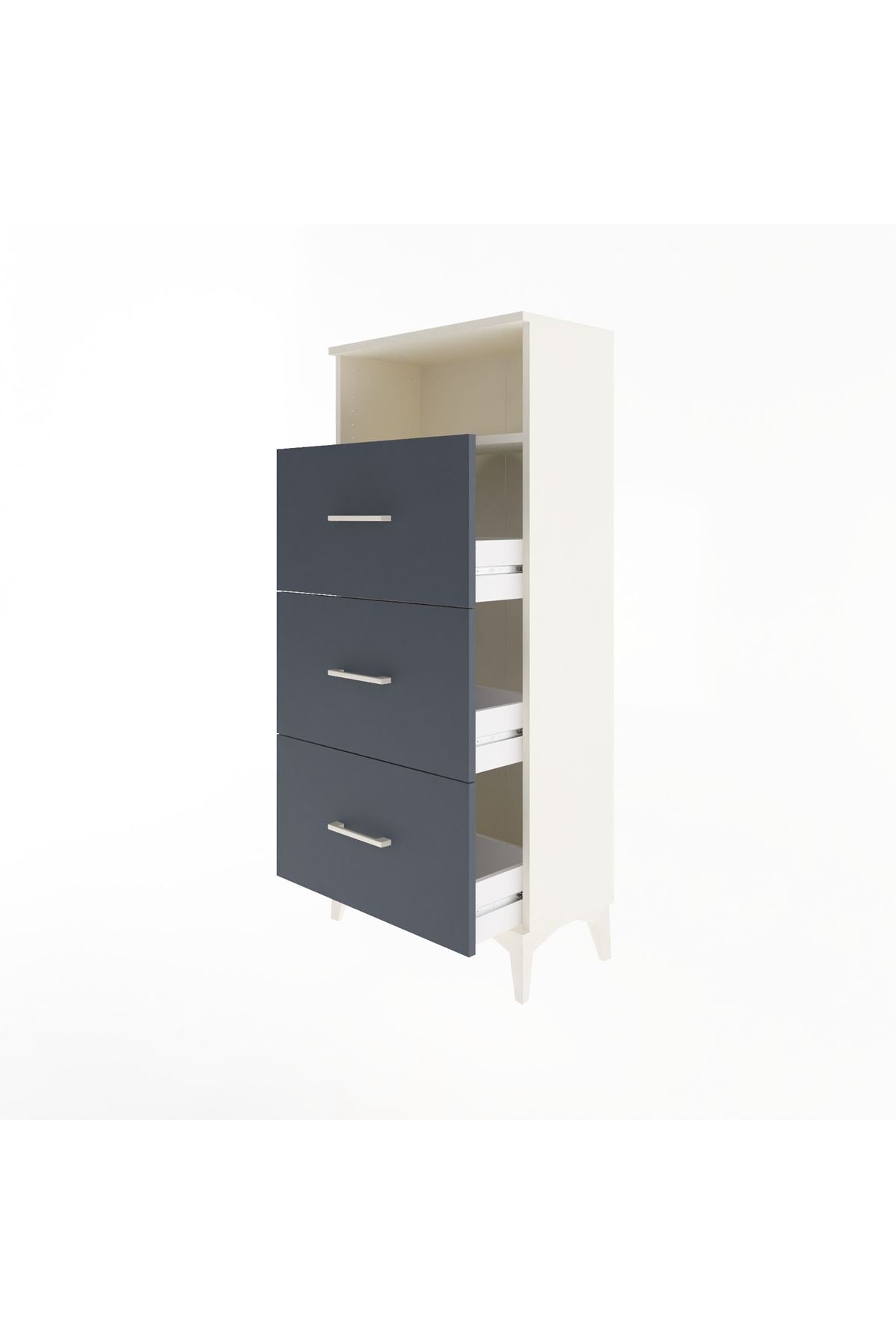 Arges Dolap Tek Raflı 3 Çekmeceli 60x30x134 - S17M039V2A