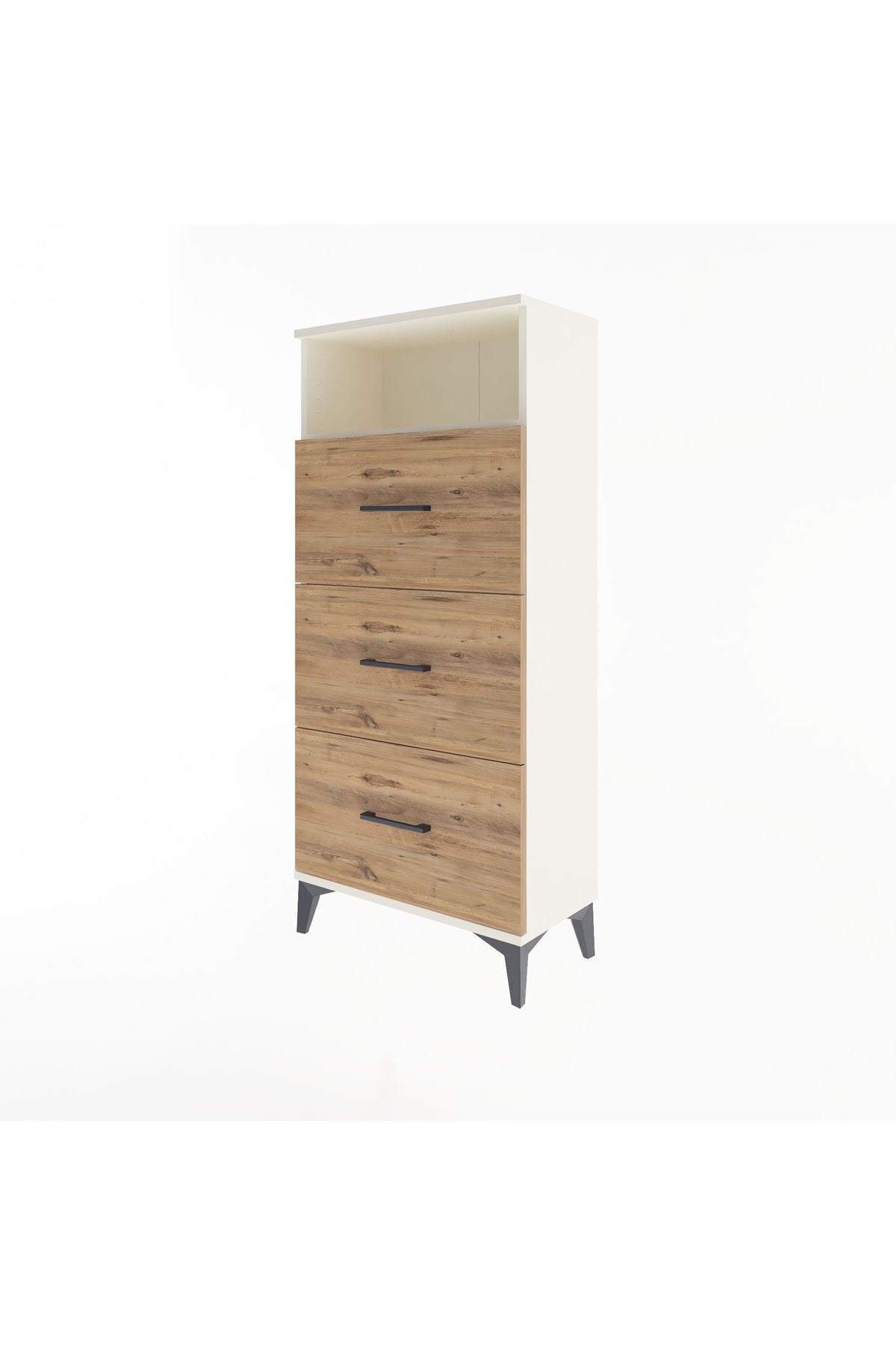 Arges Dolap Tek Raflı 3 Çekmeceli 60x30x134 - S17M039V3A