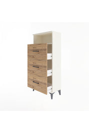 Arges Dolap Tek Raflı 3 Çekmeceli 60x30x134 - S17M039V3A