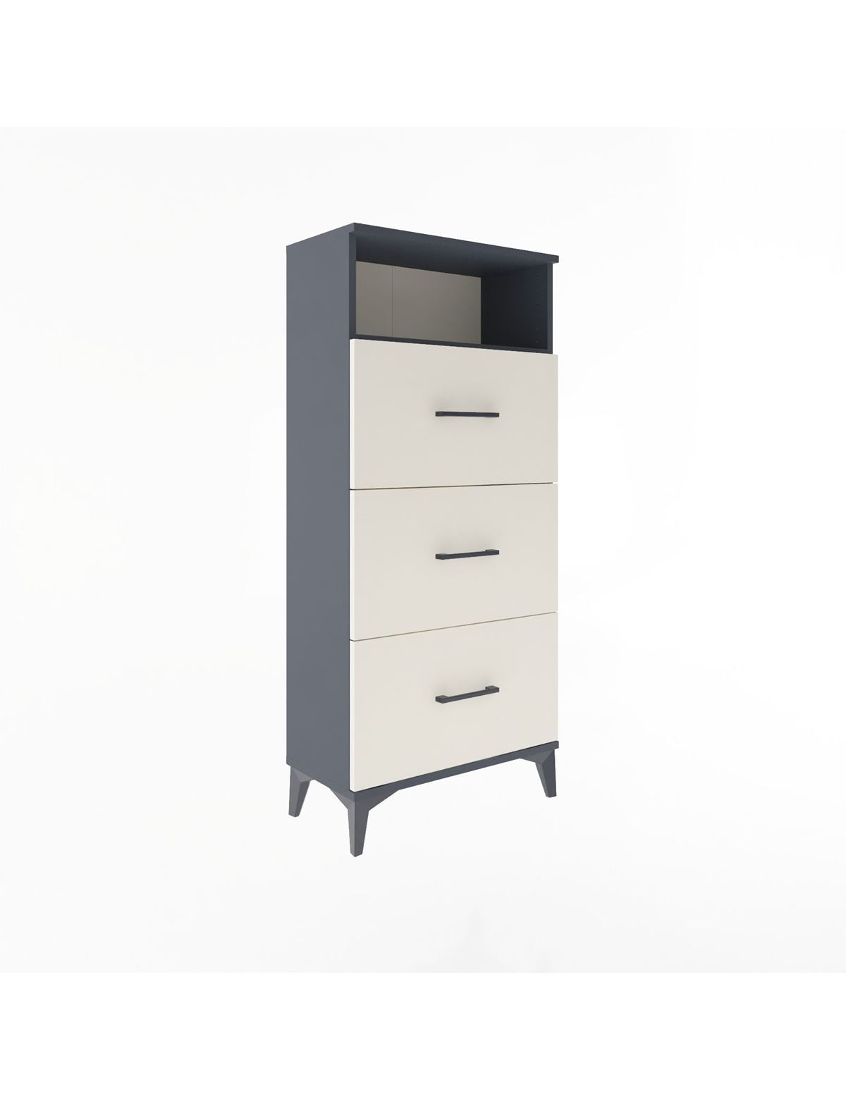 Arges Dolap Tek Raflı 3 Çekmeceli 60x30x134 - S17M039V4A