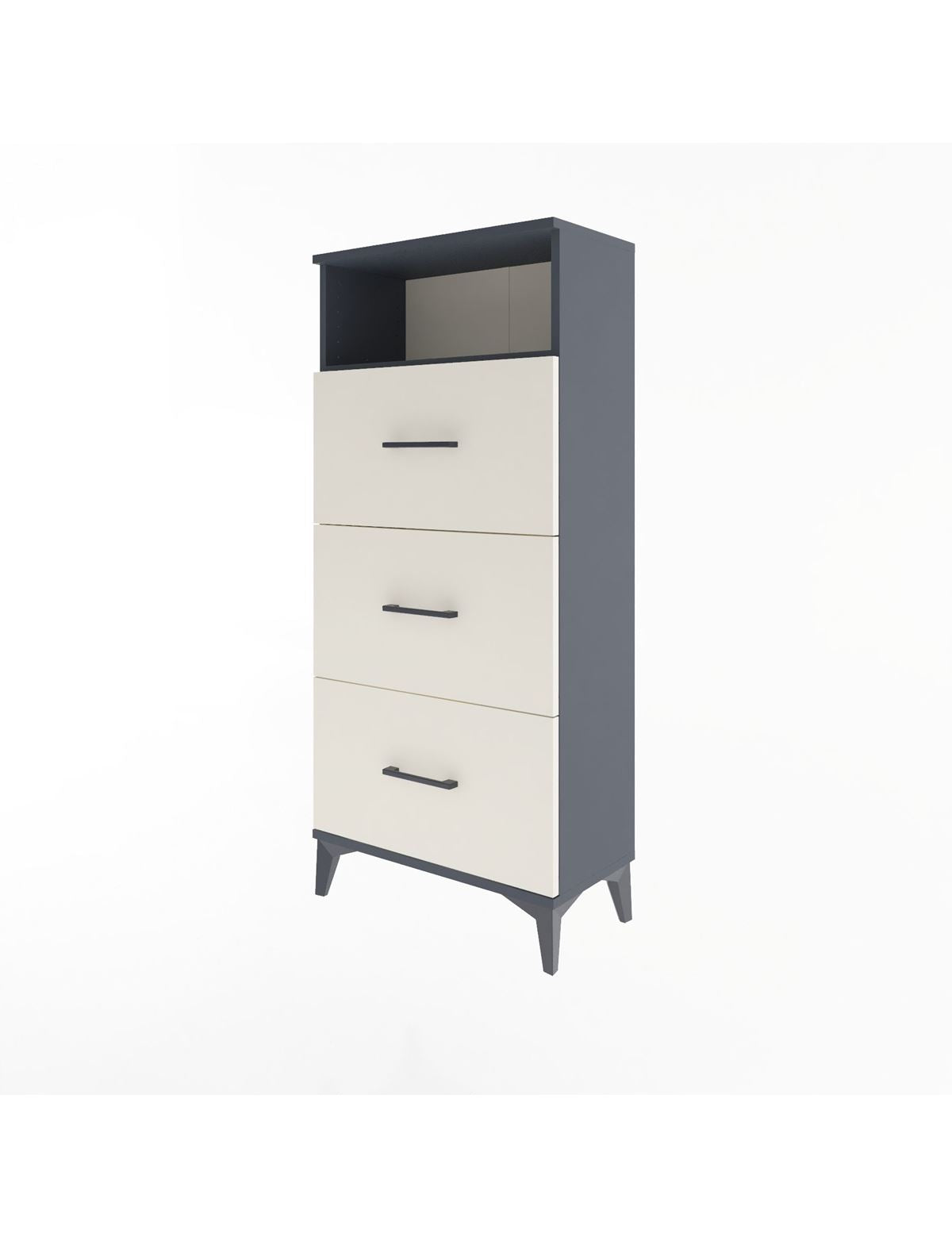 Arges Dolap Tek Raflı 3 Çekmeceli 60x30x134 - S17M039V4A