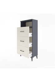 Arges Dolap Tek Raflı 3 Çekmeceli 60x30x134 - S17M039V4A