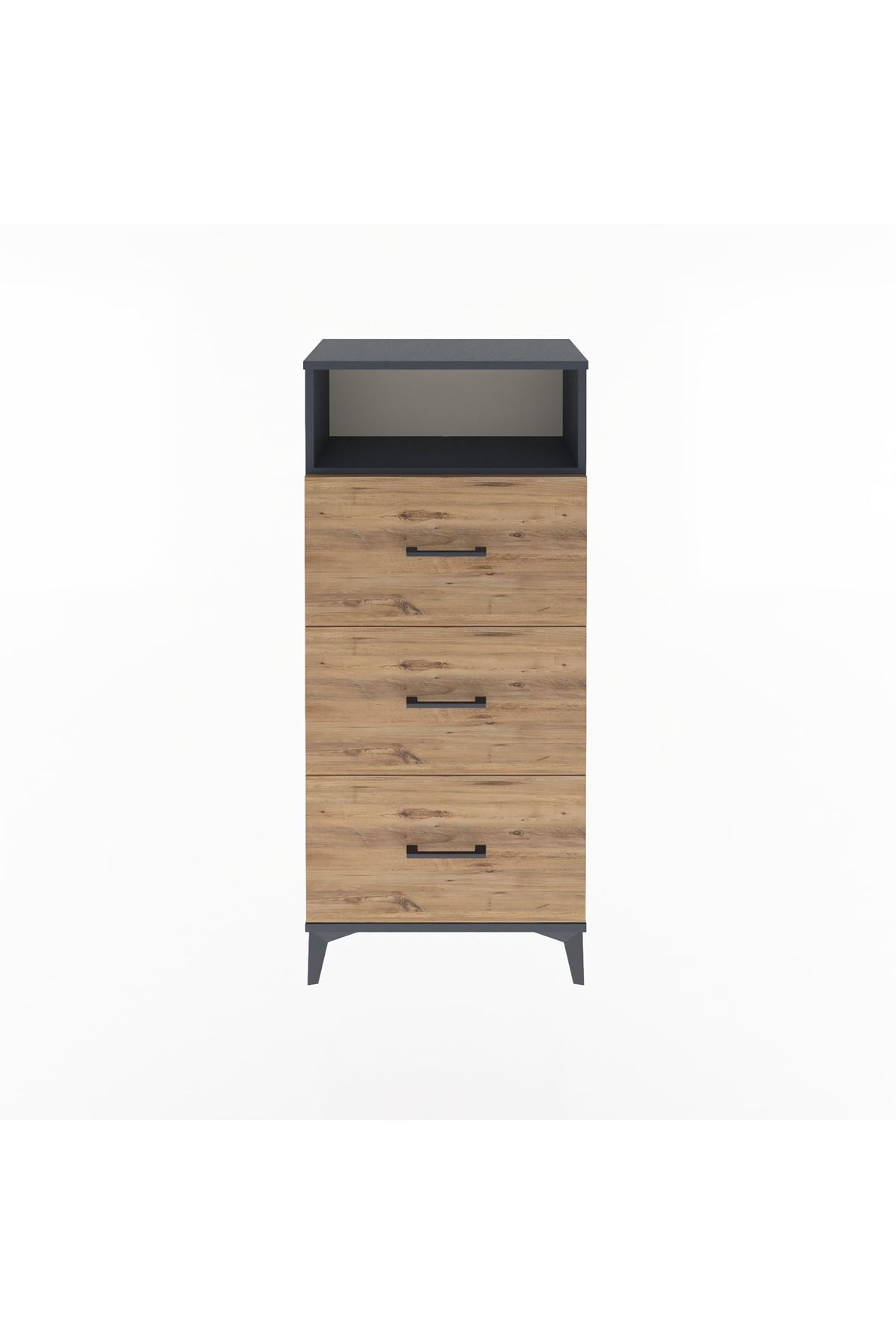 Arges Dolap Tek Raflı 3 Çekmeceli 60x30x134 - S17M039V6A