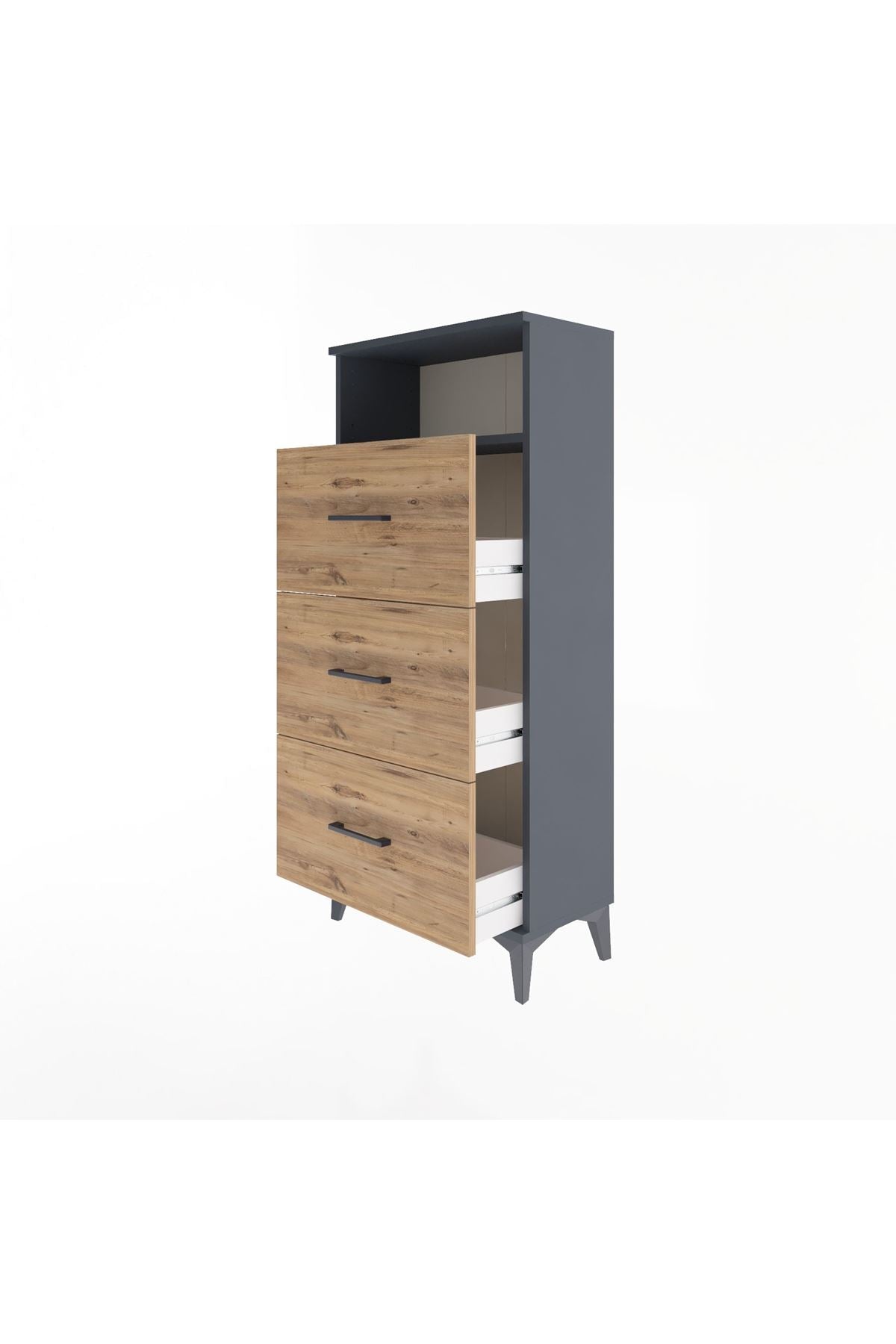 Arges Dolap Tek Raflı 3 Çekmeceli 60x30x134 - S17M039V6A