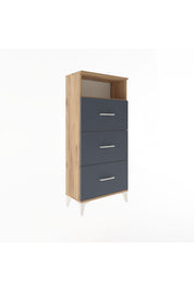 Arges Dolap Tek Raflı 3 Çekmeceli 60x30x134 - S17M039V8A