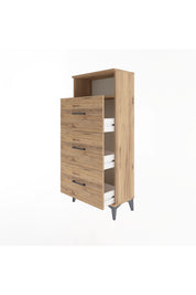 Arges Dolap Tek Raflı 3 Çekmeceli 60x30x134 - S17M039V9A