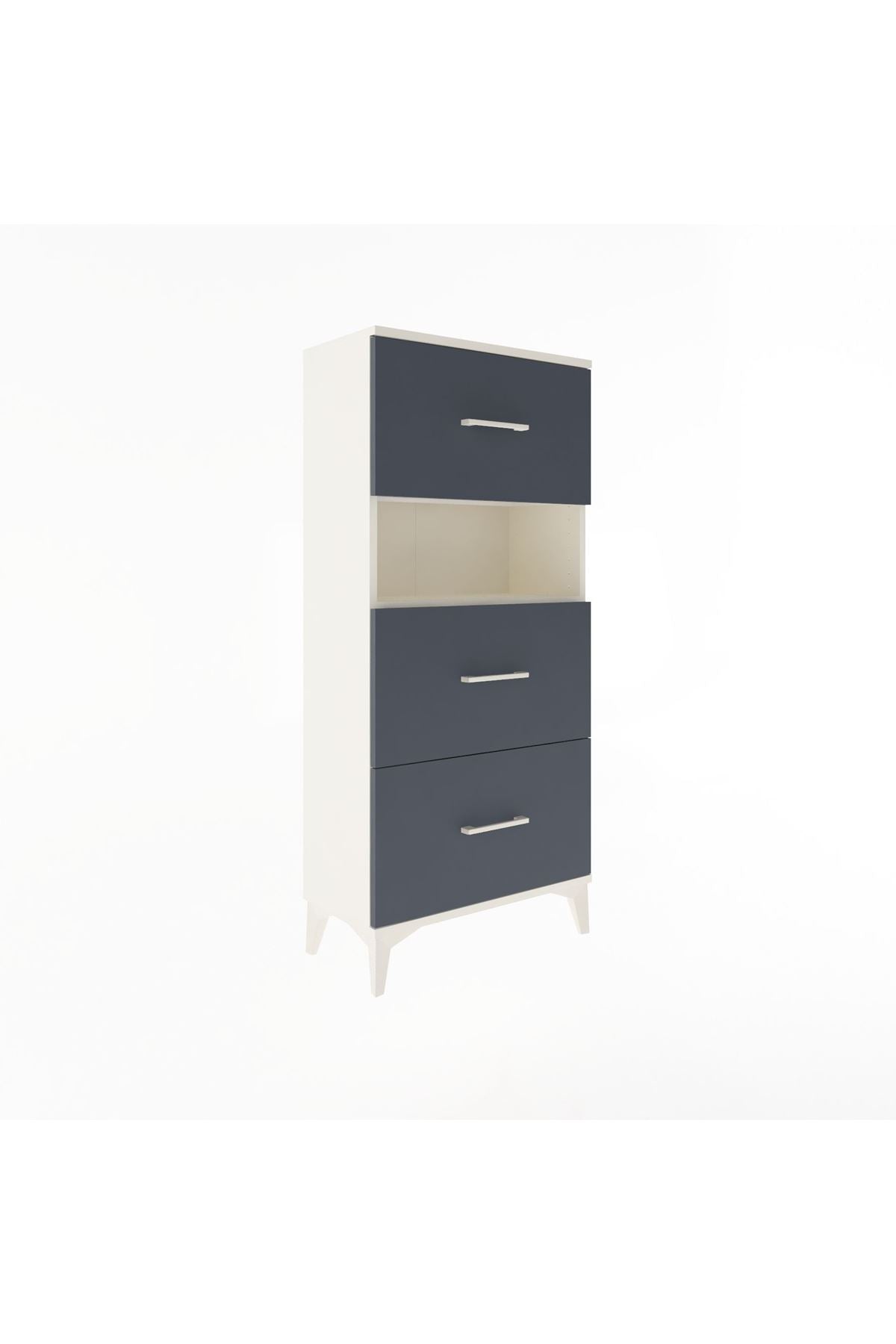 Arges Dolap Tek Raflı 3 Çekmeceli 60x30x134 - S17M040V2A