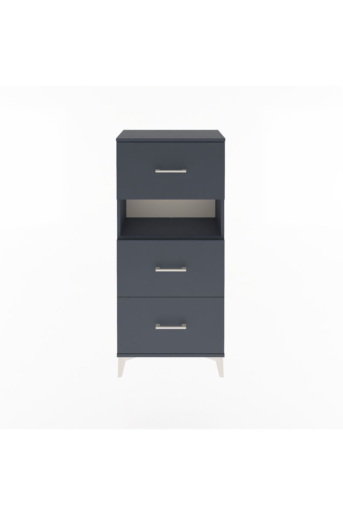 Arges Dolap Tek Raflı 3 Çekmeceli 60x30x134 - S17M040V5A