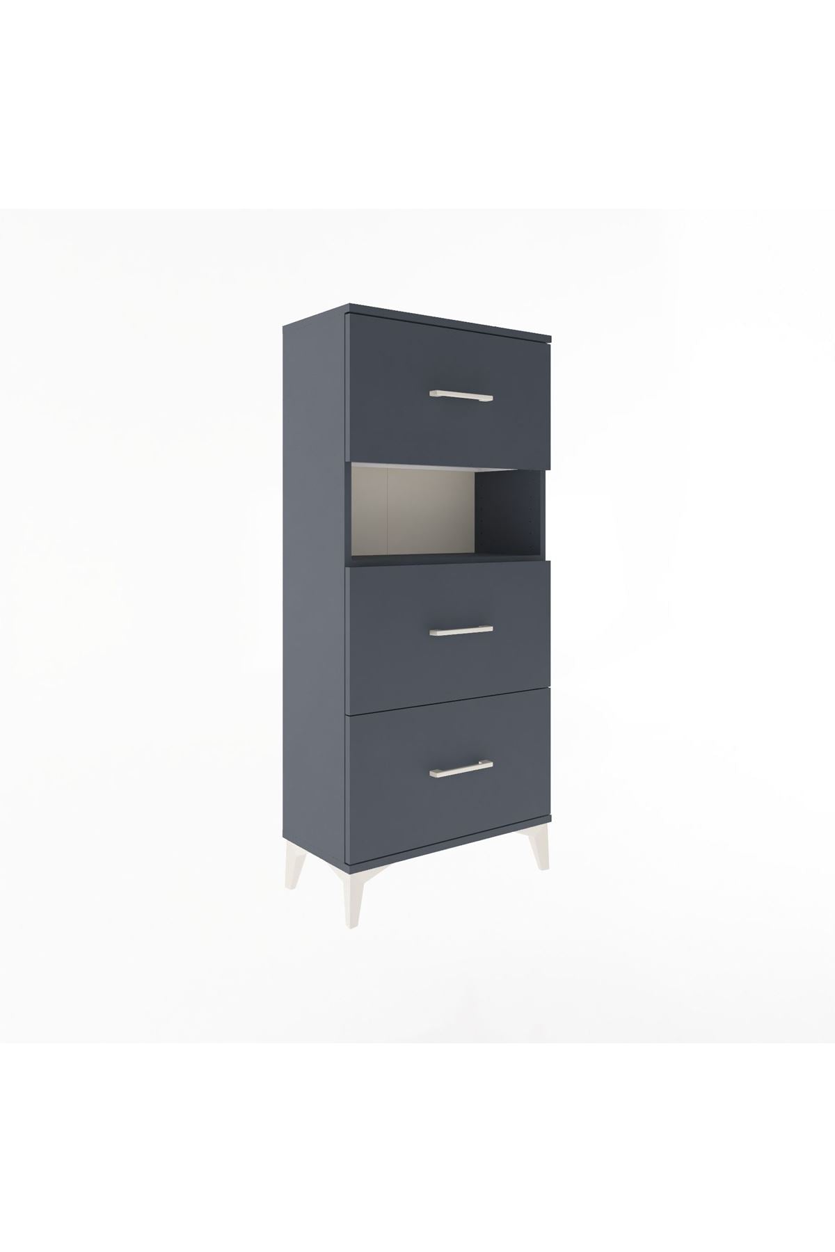 Arges Dolap Tek Raflı 3 Çekmeceli 60x30x134 - S17M040V5A