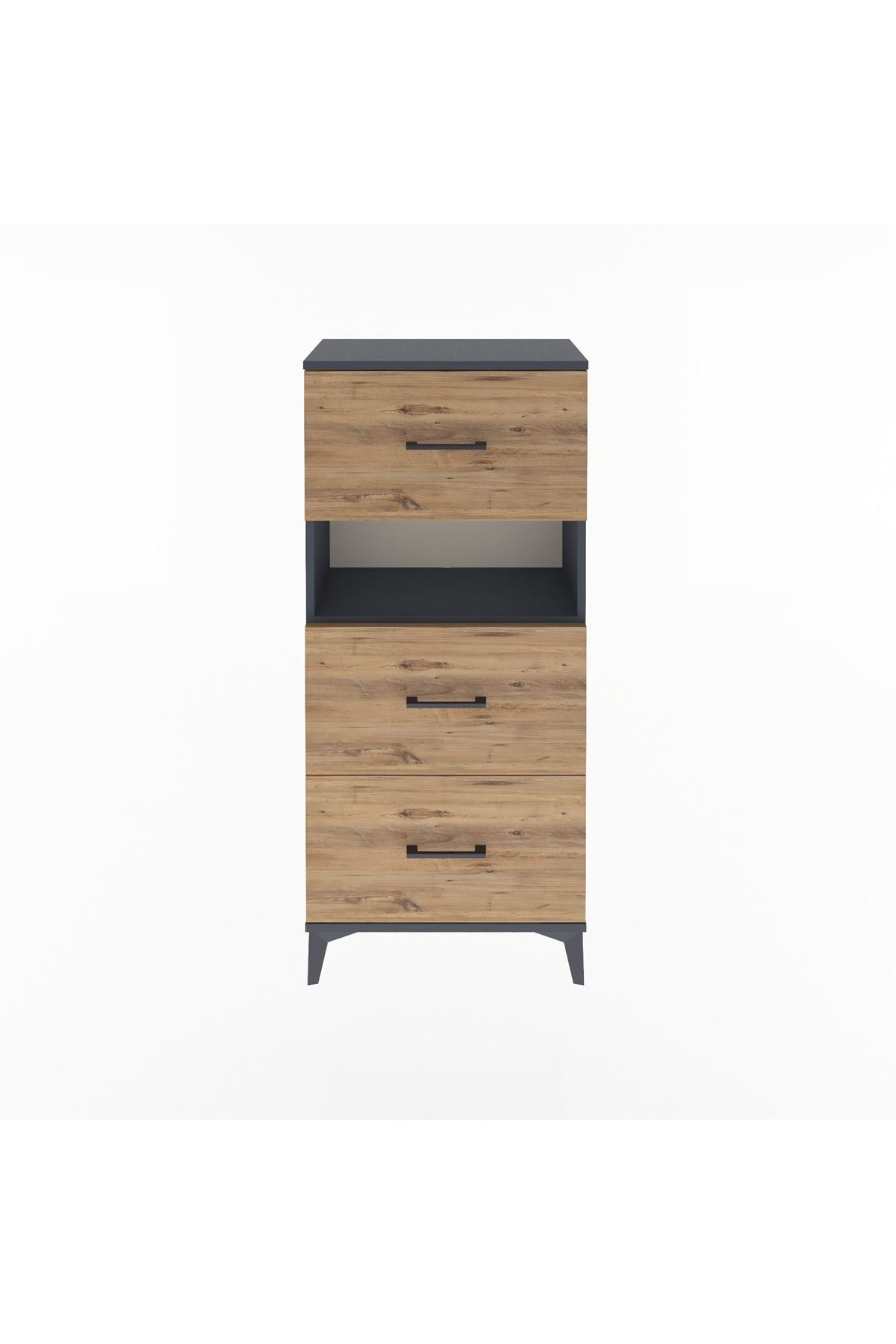 Arges Dolap Tek Raflı 3 Çekmeceli 60x30x134 - S17M040V6A