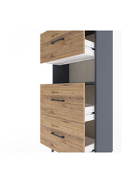 Arges Dolap Tek Raflı 3 Çekmeceli 60x30x134 - S17M040V6A