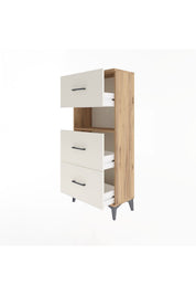 Arges Dolap Tek Raflı 3 Çekmeceli 60x30x134 - S17M040V7A