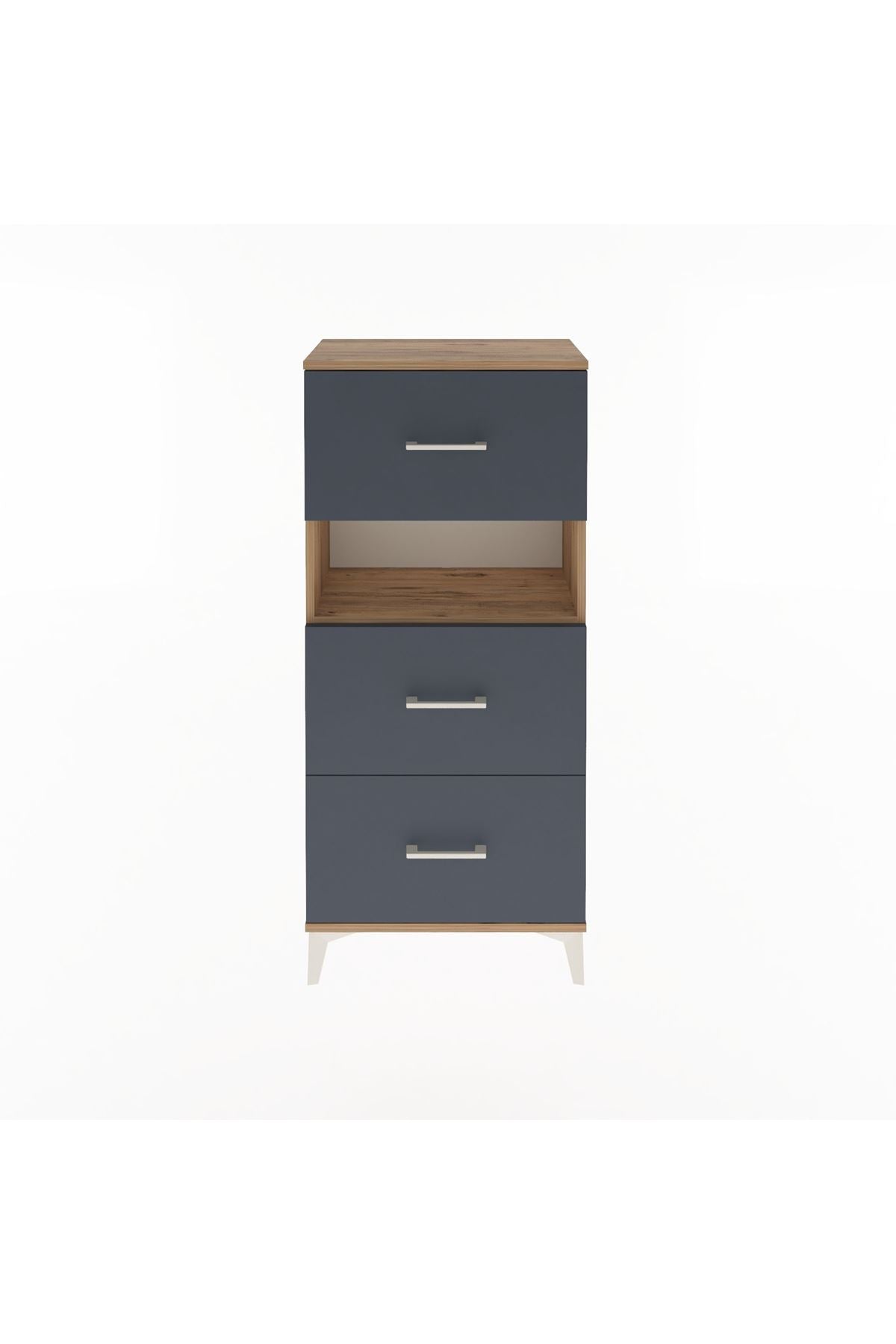 Arges Dolap Tek Raflı 3 Çekmeceli 60x30x134 - S17M040V8A