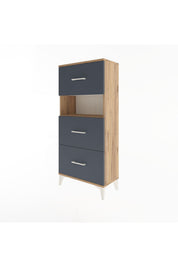 Arges Dolap Tek Raflı 3 Çekmeceli 60x30x134 - S17M040V8A