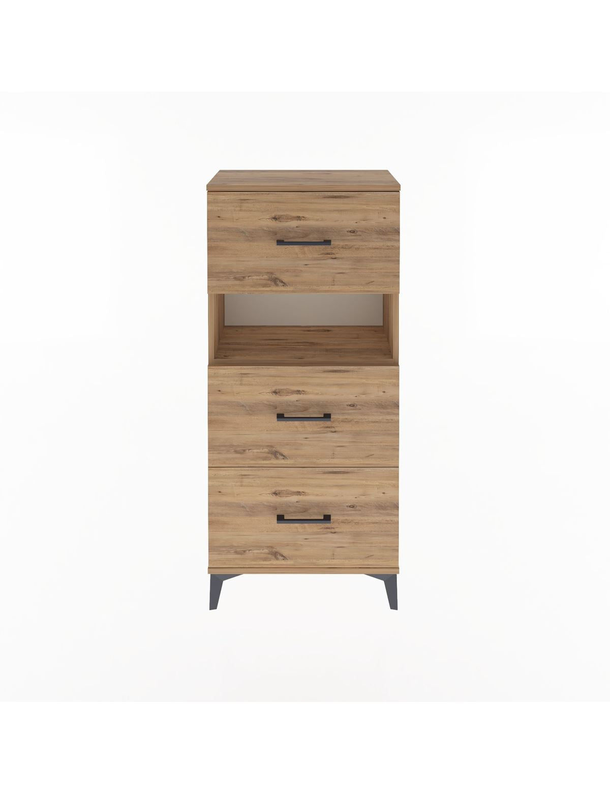 Arges Dolap Tek Raflı 3 Çekmeceli 60x30x134 - S17M040V9A
