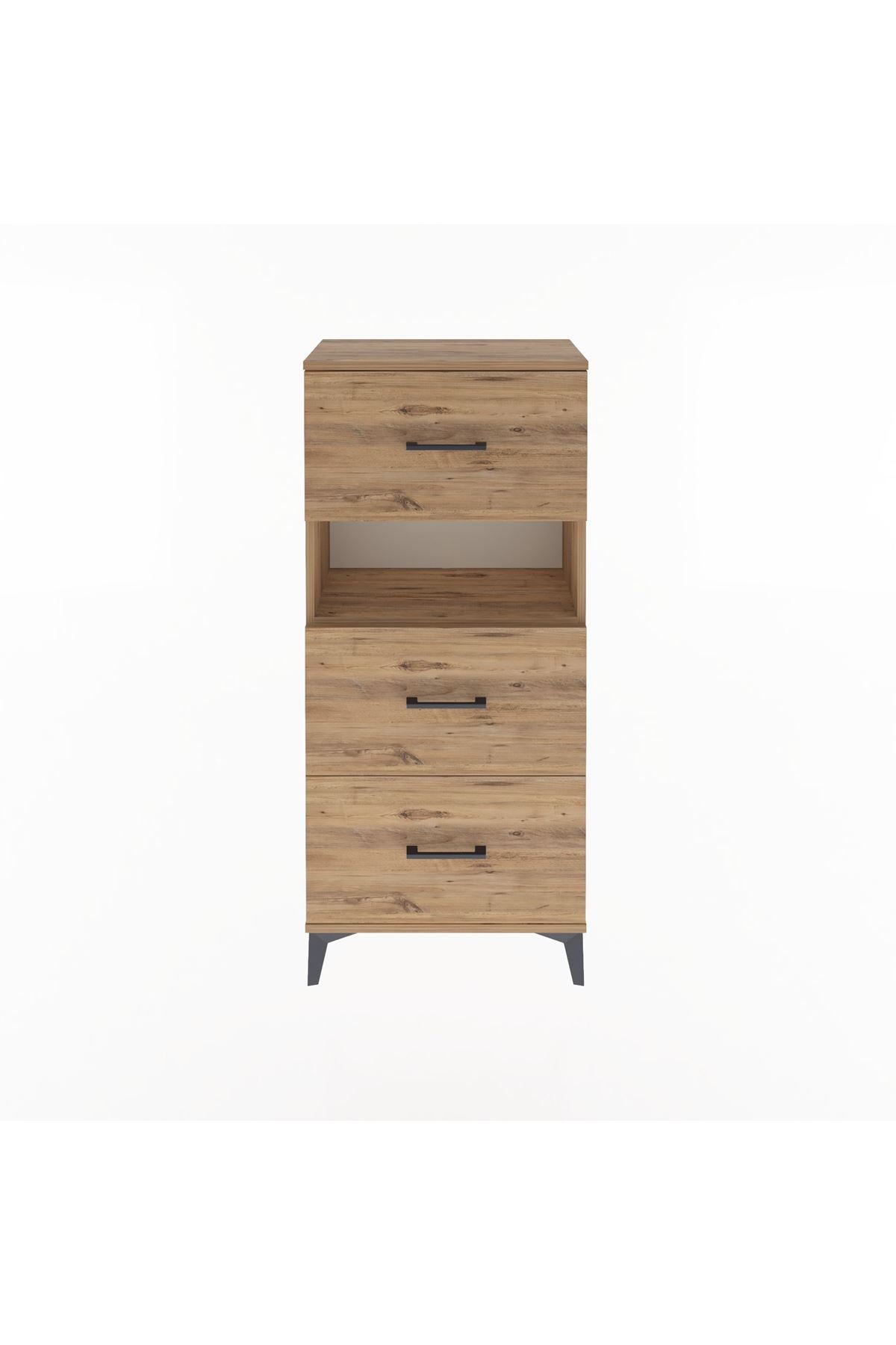 Arges Dolap Tek Raflı 3 Çekmeceli 60x30x134 - S17M040V9A