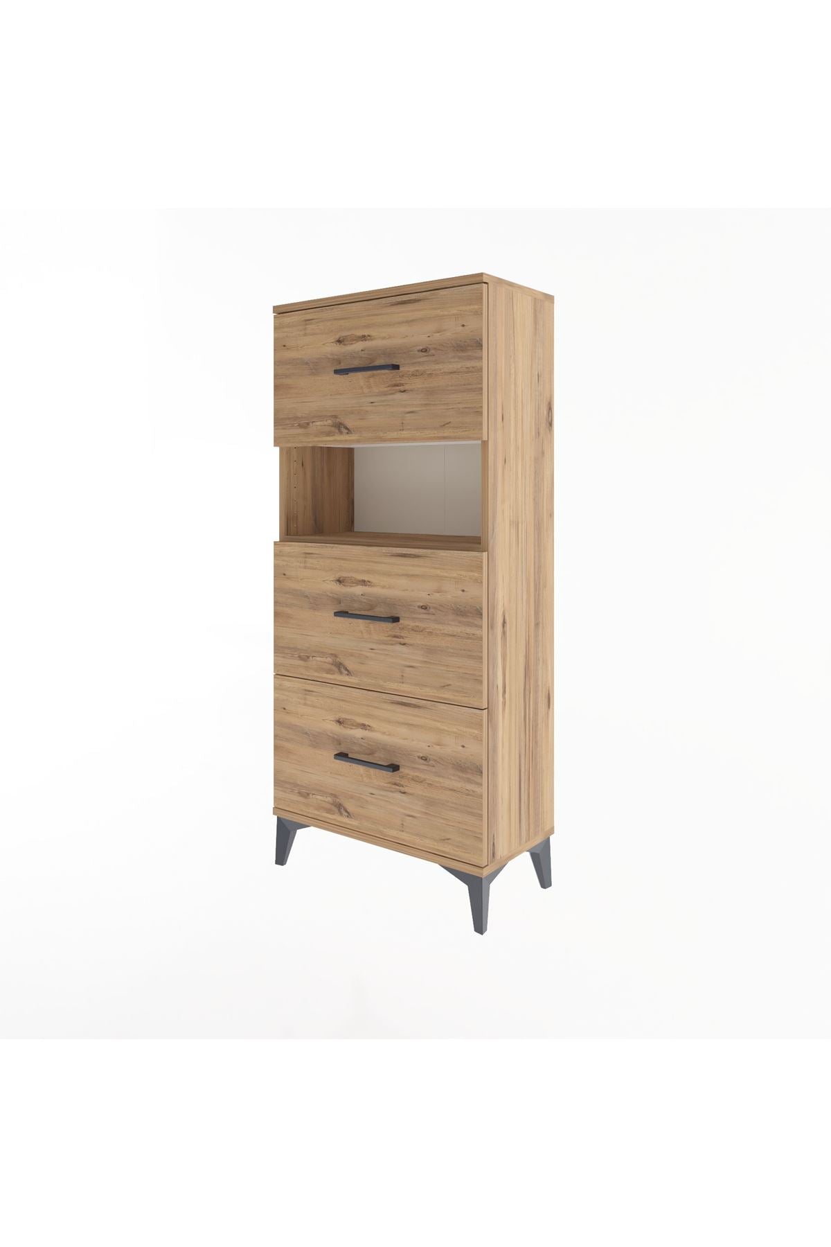 Arges Dolap Tek Raflı 3 Çekmeceli 60x30x134 - S17M040V9A