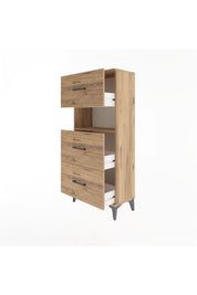 Arges Dolap Tek Raflı 3 Çekmeceli 60x30x134 - S17M040V9A