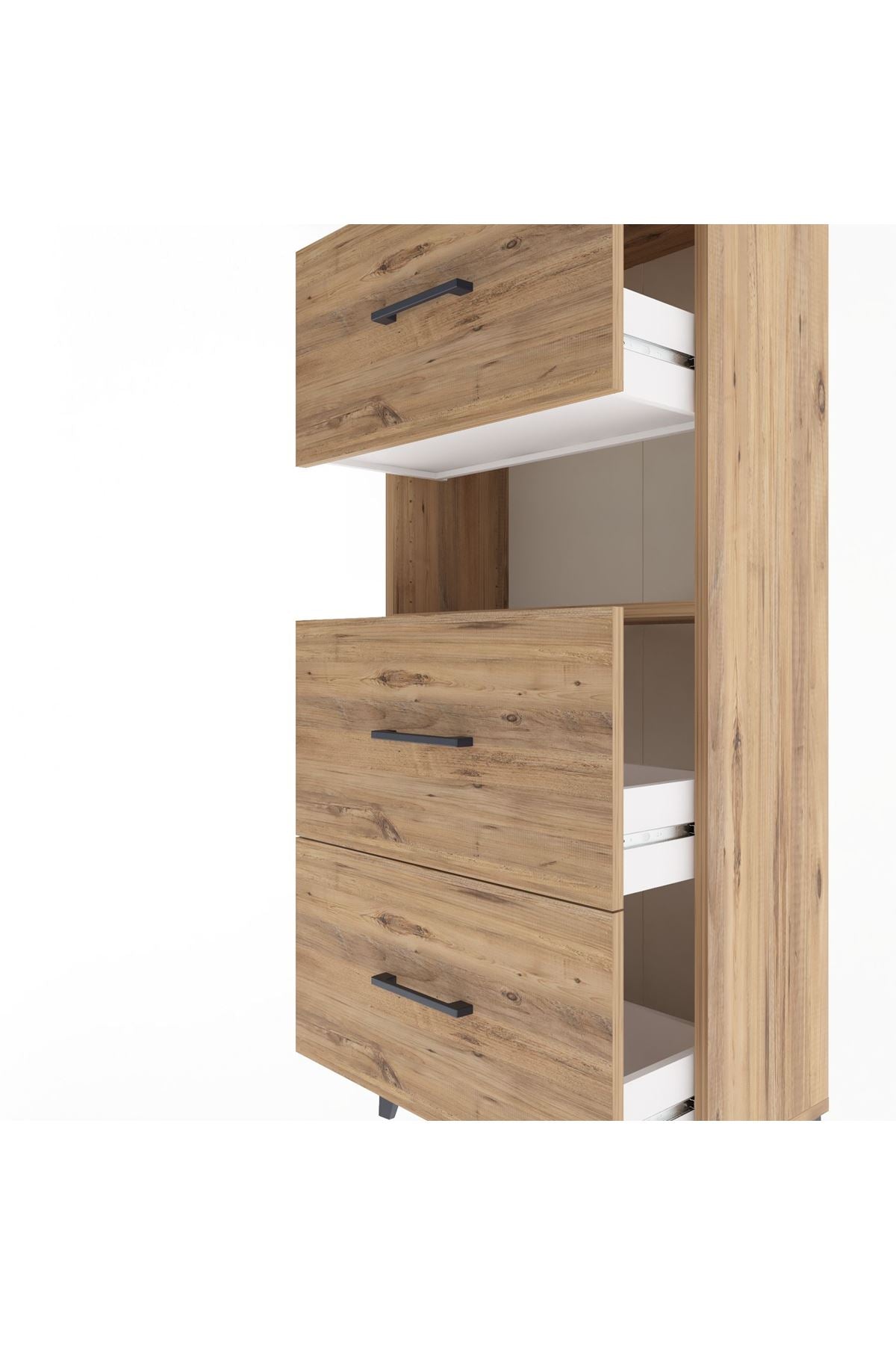 Arges Dolap Tek Raflı 3 Çekmeceli 60x30x134 - S17M040V9A