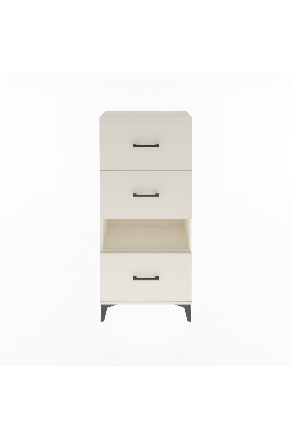 Arges Dolap Tek Raflı 3 Çekmeceli 60x30x134 - S17M041V1A