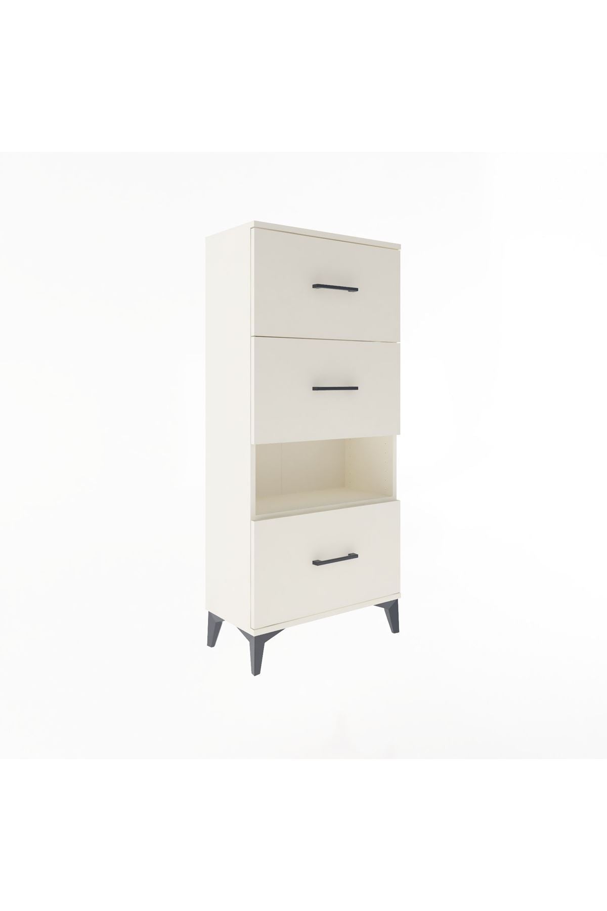 Arges Dolap Tek Raflı 3 Çekmeceli 60x30x134 - S17M041V1A