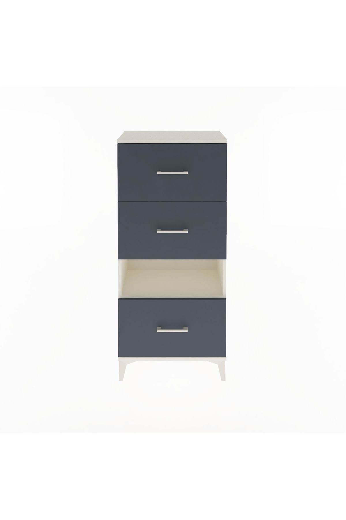 Arges Dolap Tek Raflı 3 Çekmeceli 60x30x134 - S17M041V2A