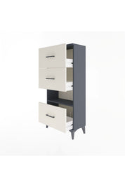 Arges Dolap Tek Raflı 3 Çekmeceli 60x30x134 - S17M041V4A