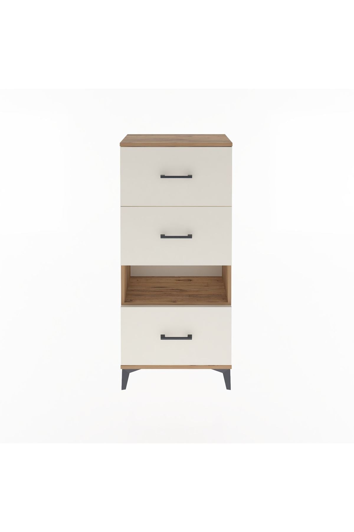 Arges Dolap Tek Raflı 3 Çekmeceli 60x30x134 - S17M041V7A
