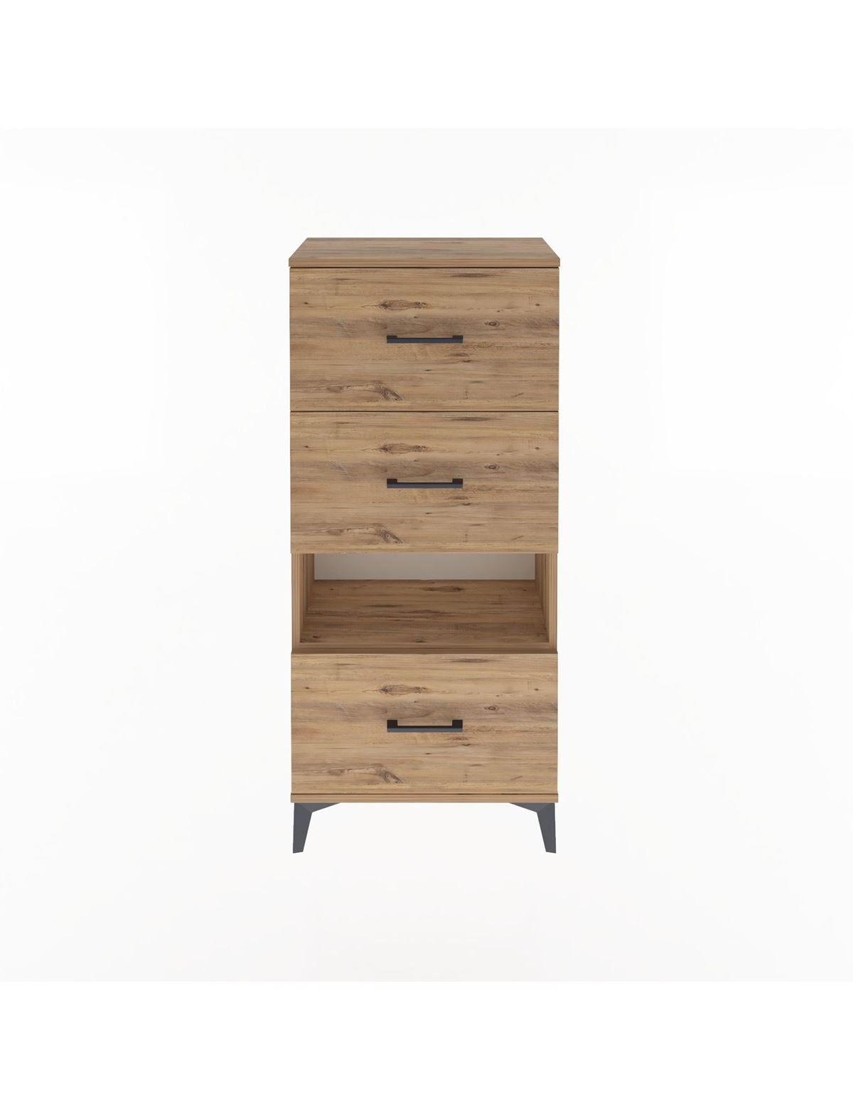 Arges Dolap Tek Raflı 3 Çekmeceli 60x30x134 - S17M041V9A