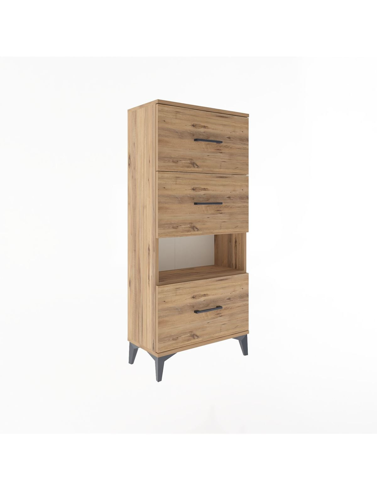 Arges Dolap Tek Raflı 3 Çekmeceli 60x30x134 - S17M041V9A