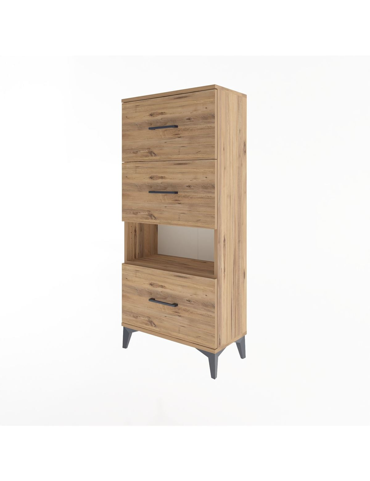 Arges Dolap Tek Raflı 3 Çekmeceli 60x30x134 - S17M041V9A